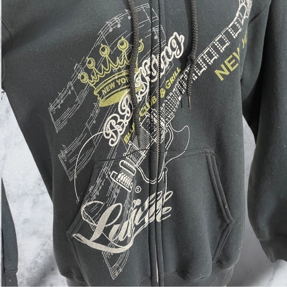 B.B. King Blue Club and Grill “Lucille” Navy Hoodie Women’s Size Small